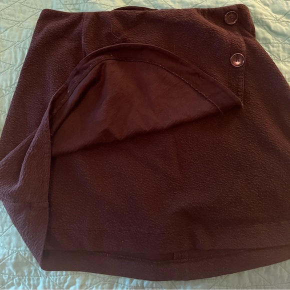 Maeve Knit Mini Wrap Skirt Black Medium - Picture 6 of 12